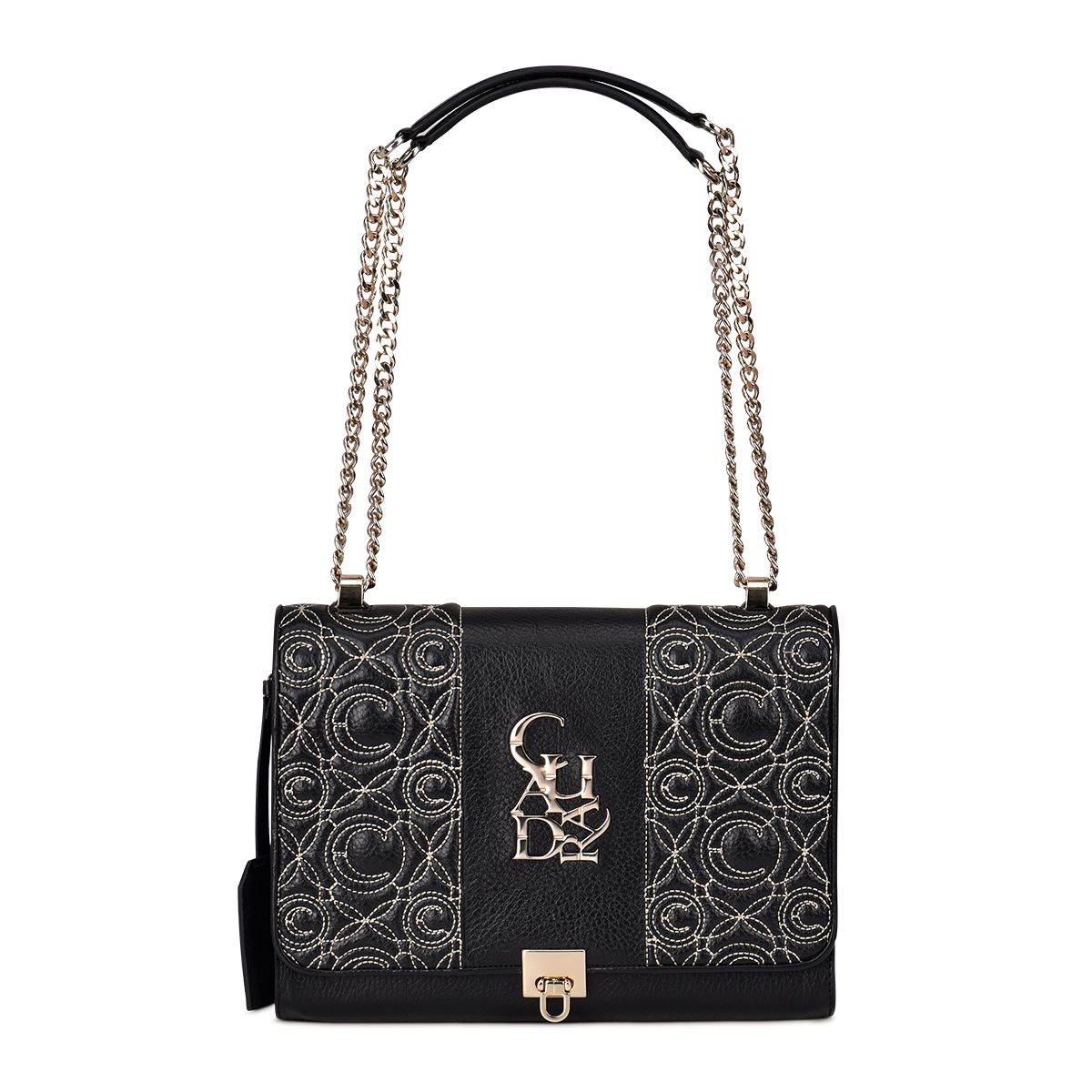 BOD15RS - Cuadra black casual fashion leather shoulder bag for women-Kuet.us