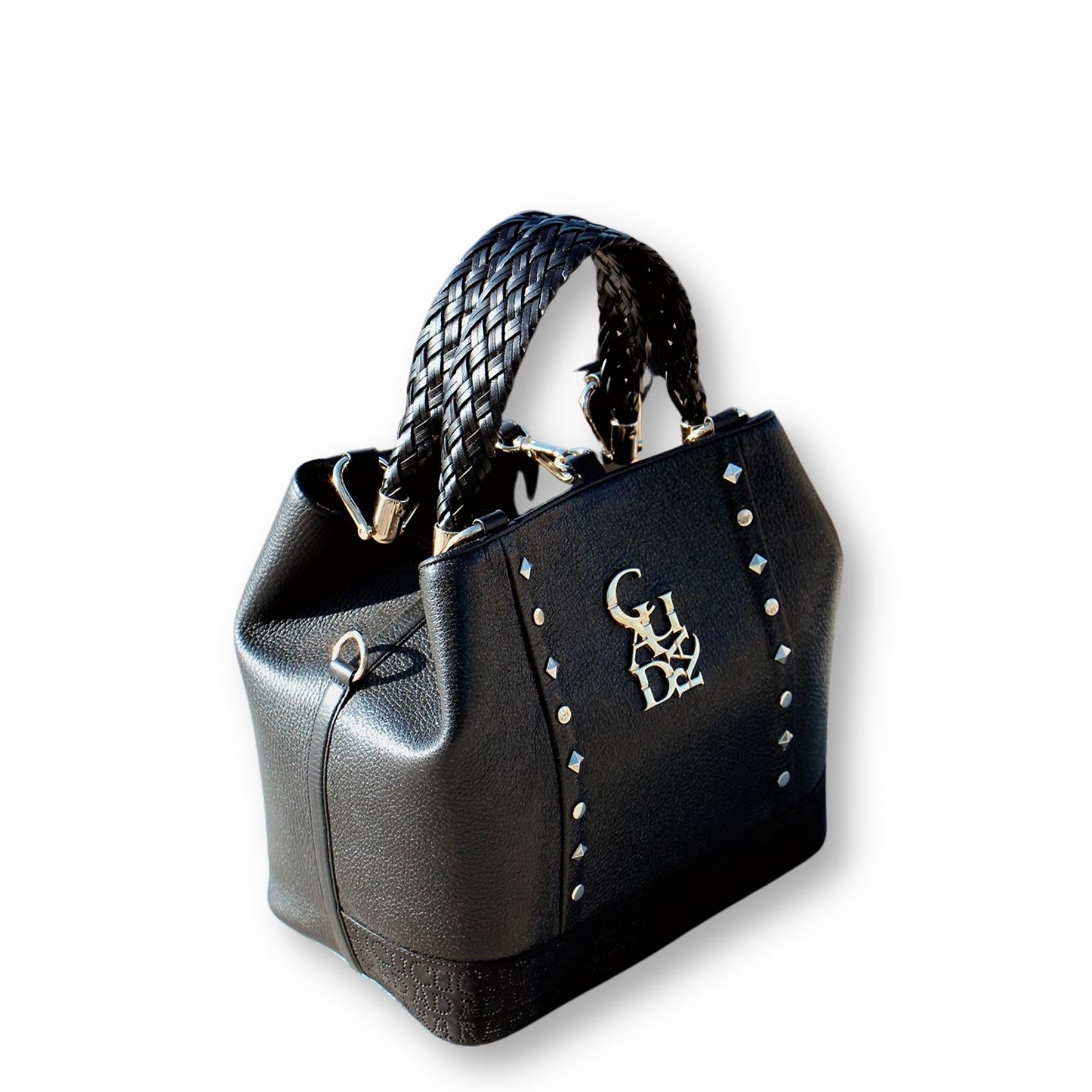 BOD28VE - Cuadra black casual fashion deerskin shoulder bag for women-CUADRA-Kuet-Cuadra-Boots