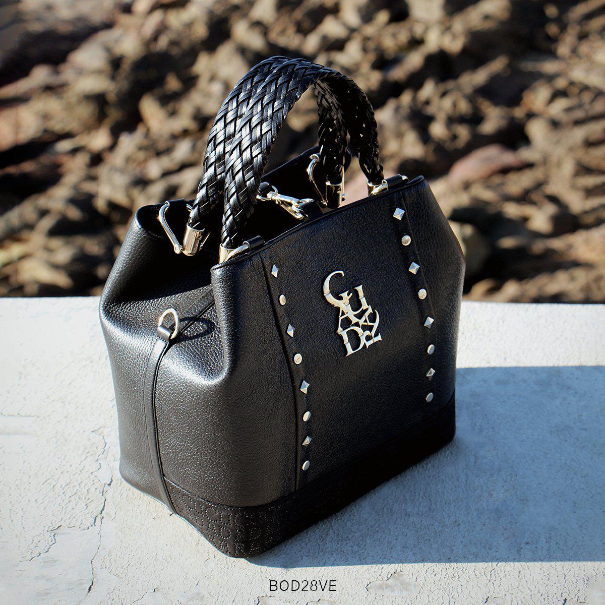 BOD28VE - Cuadra black casual fashion deerskin shoulder bag for women-Kuet.us