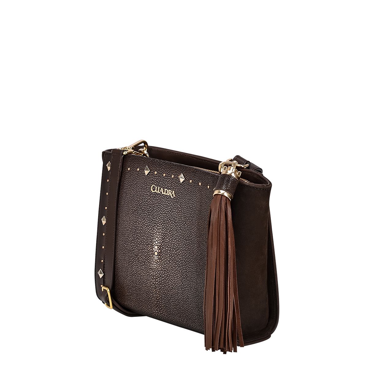 BOD30MA - Cuadra chocolate casual fashion stingray shoulder bag for women-Kuet.us