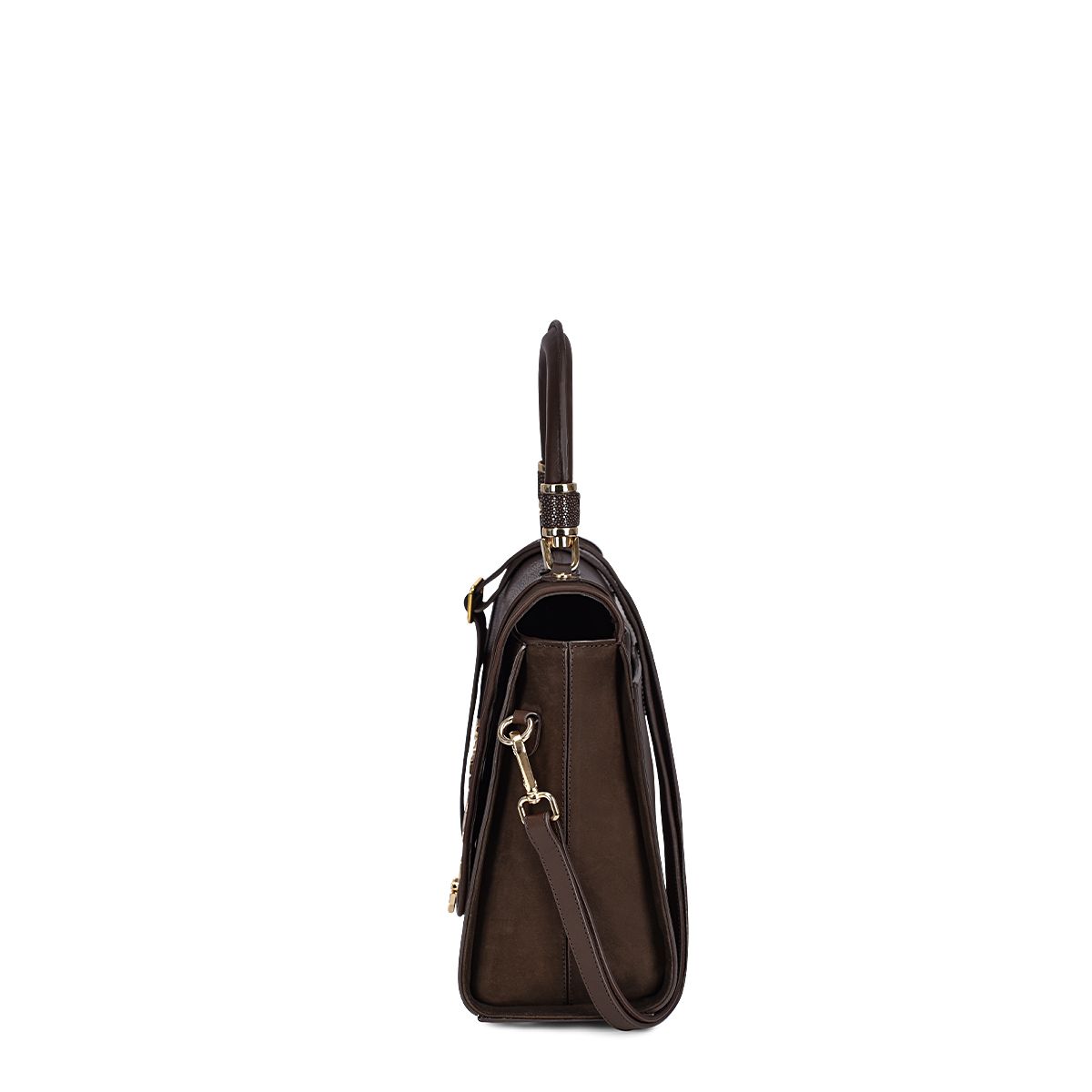 BOD33MA - Cuadra chocolate dress fashion stingray leather messenger for women-Kuet.us