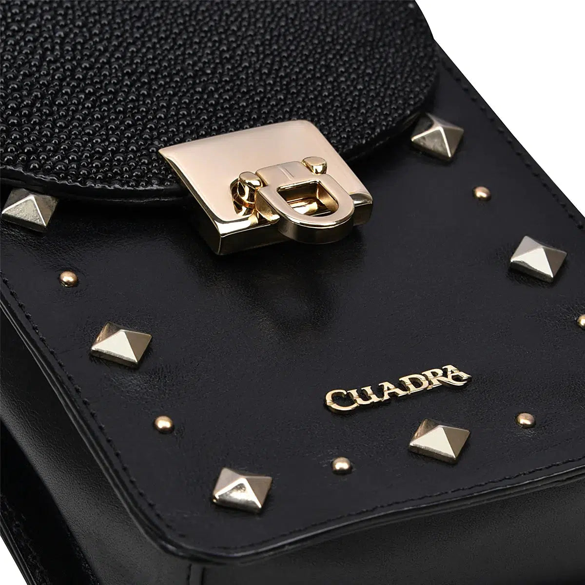 BOD38MA- Cuadra black fashion stingray cell phone bag for women-Kuet.us