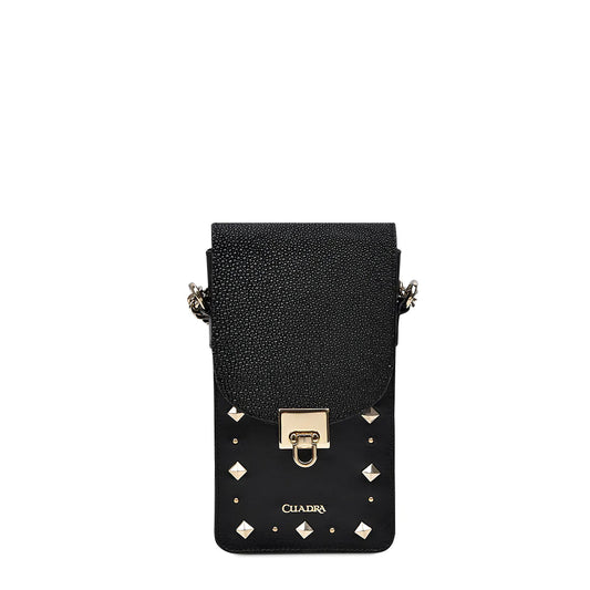 BOD38MA- Cuadra black fashion stingray cell phone bag for women-CUADRA-Kuet-Cuadra-Boots