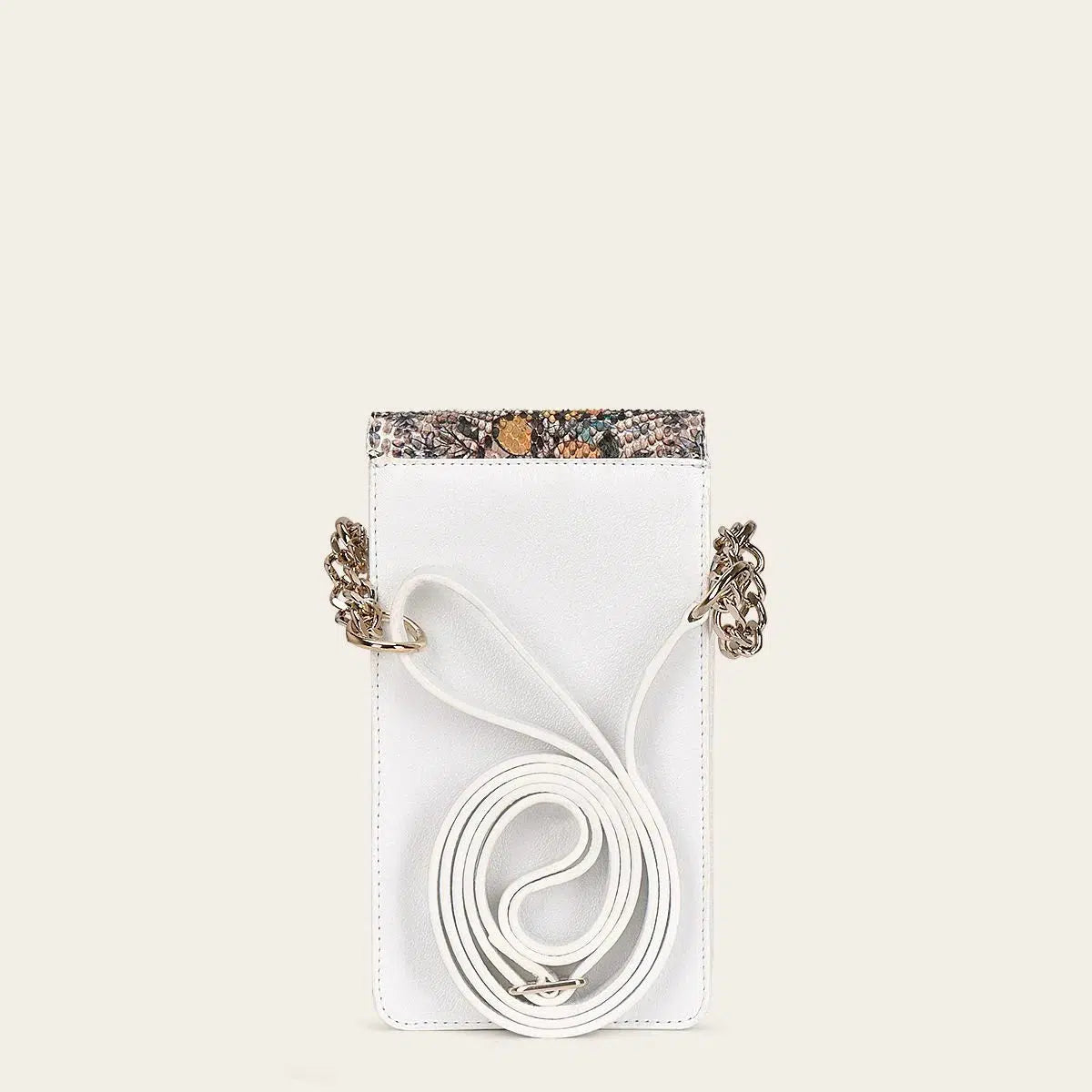 BOD38PI - Cuadra white casual fashion python smartphone wallet bag for women-Kuet.us