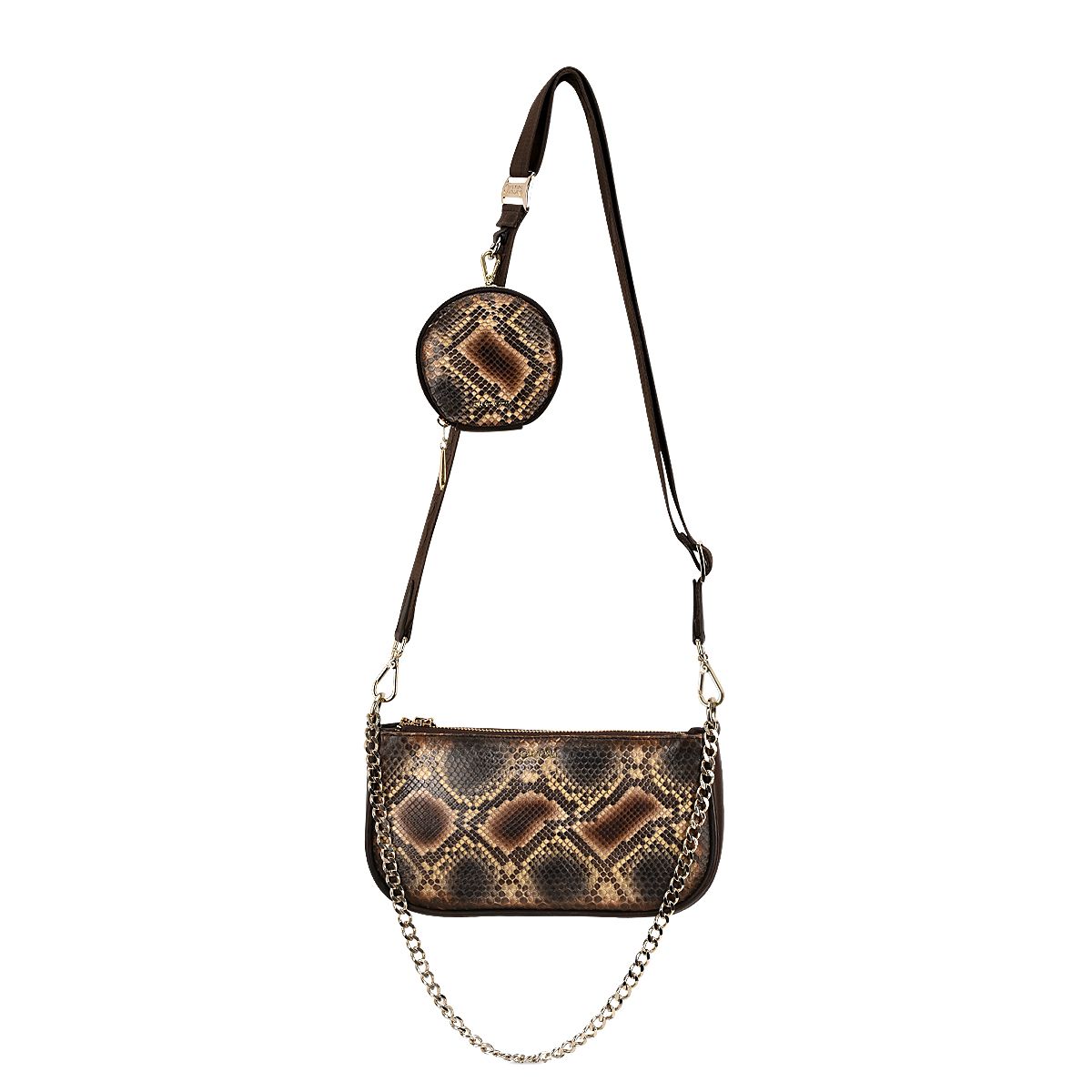 BOD51PI - Cuadra brown western fashion python tote bag for women-Kuet.us