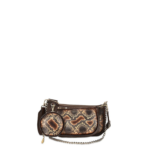 BOD51PI - Cuadra brown western fashion python tote bag for women-CUADRA-Kuet-Cuadra-Boots