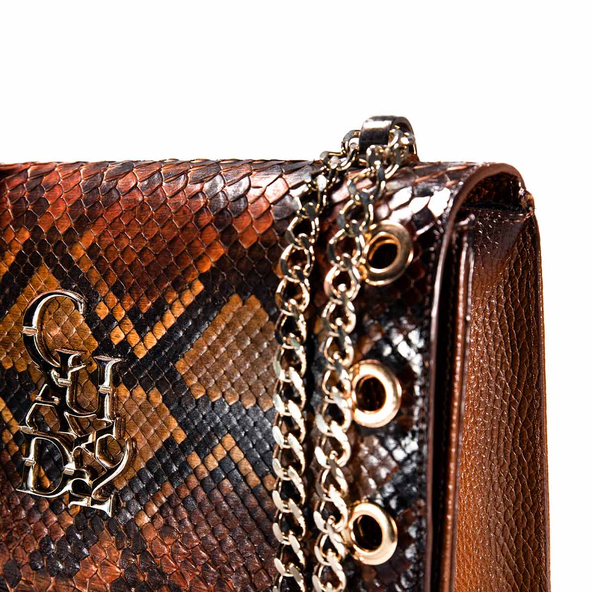 BOD53PI - Cuadra brown western casual leather python shoulder bag for women.-Kuet.us