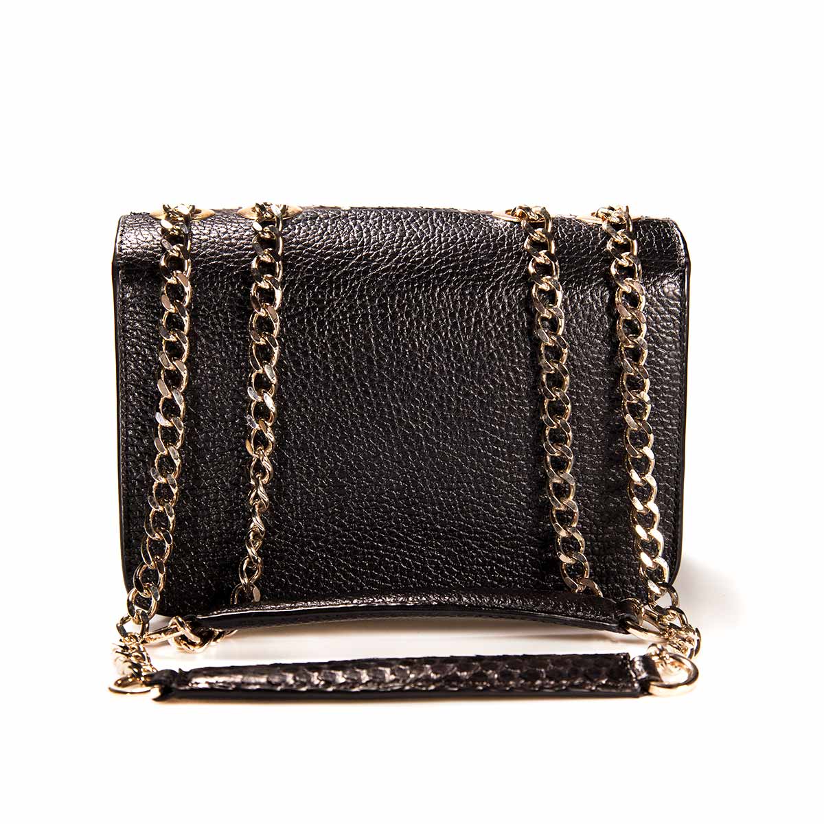BOD59PI - Cuadra black western casual leather python shoulder bag for women.-CUADRA-Kuet-Cuadra-Boots