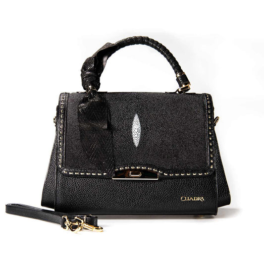 BOD60MA - Cuadra Black Dress Fashion Stingray Totebag for Women