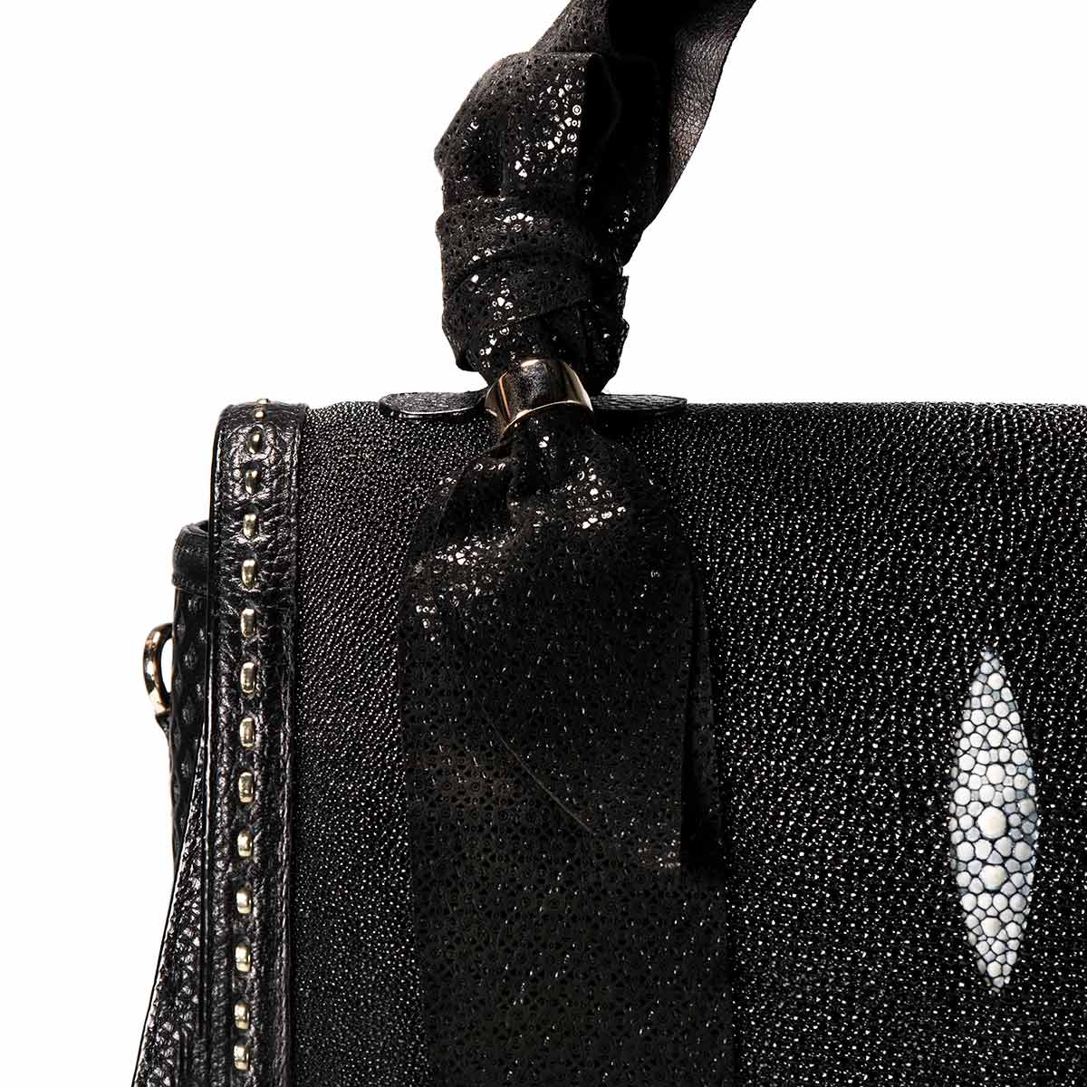 BOD60MA - Cuadra Black Dress Fashion Stingray Totebag for Women