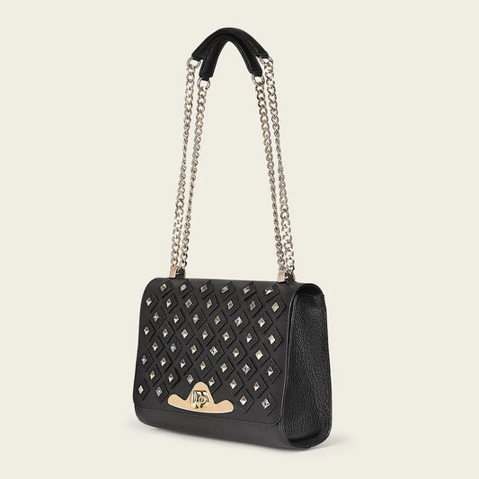 BOD84MA - Cuadra black fashion stingray crossbody bag for women-Kuet.us
