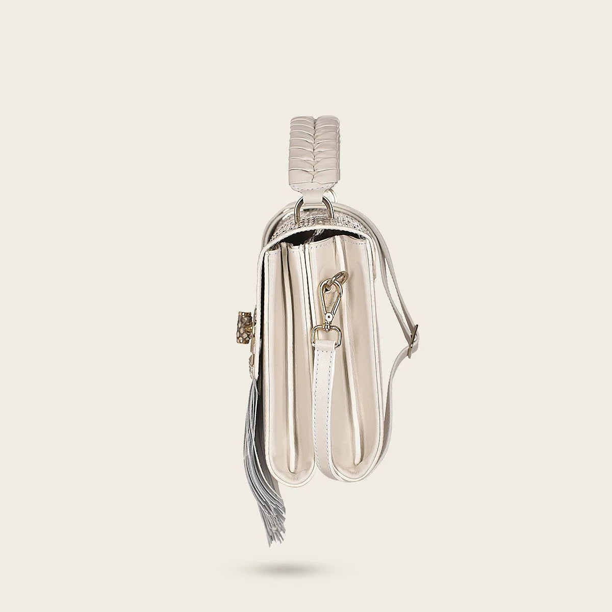 BOD87PI - Cuadra white western fashion python bag for women