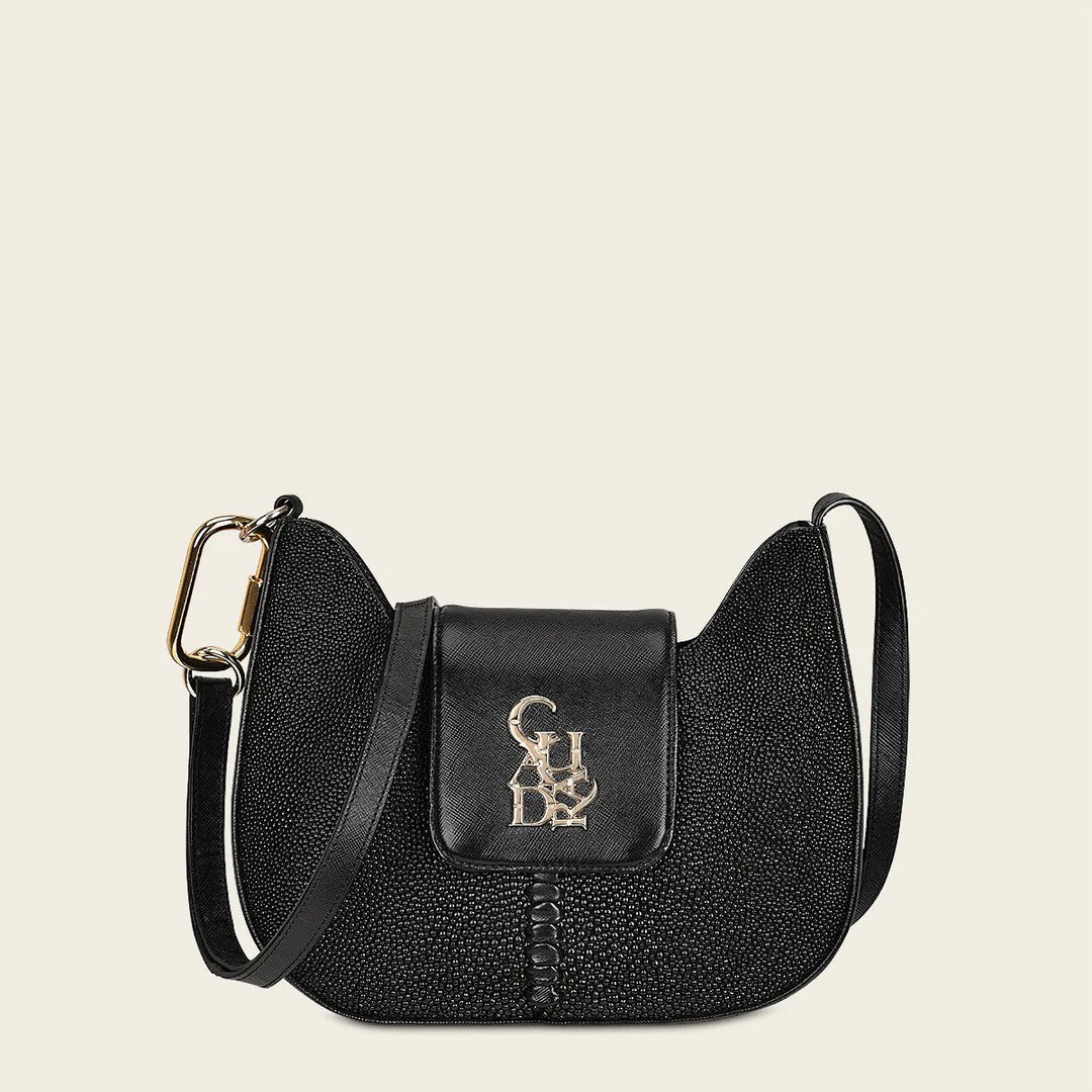 BOD88MA - Cuadra black fashion stingray crossbody bag for women-Kuet.us