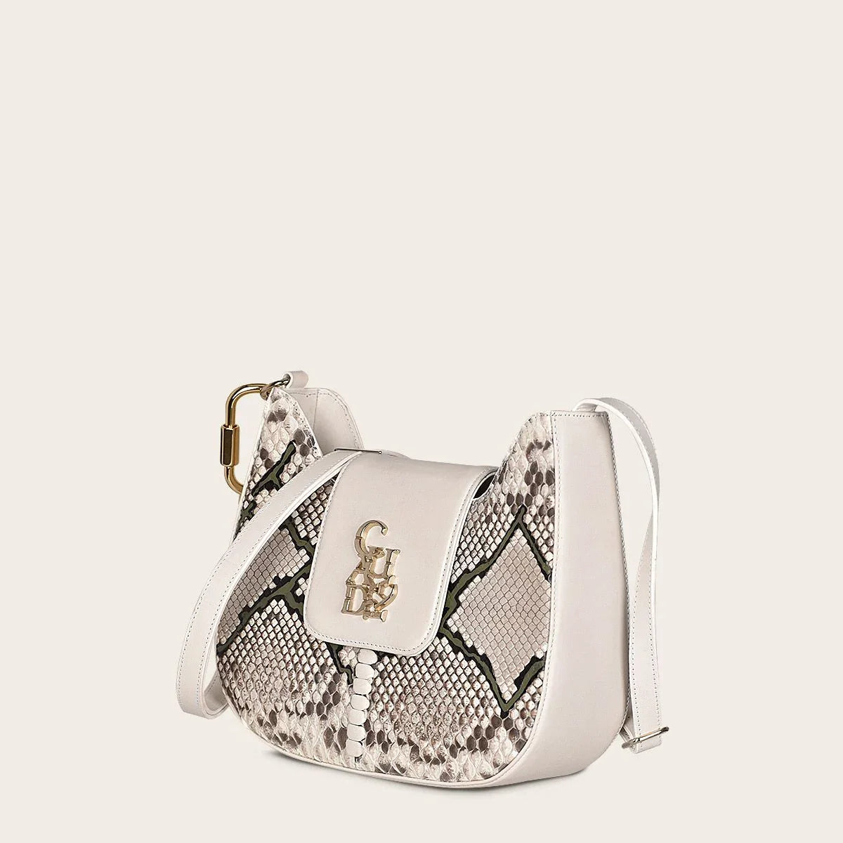 BOD88PI - Cuadra white fashion python crossbody bag for women-Kuet.us