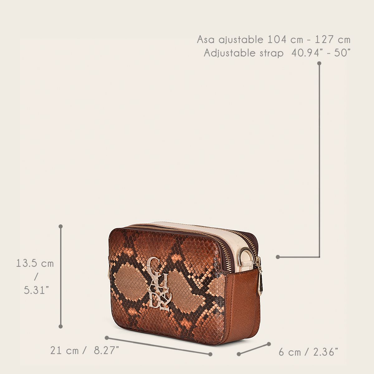 BOD90PI - Cuadra honey dress fashion python handbag for women-Kuet.us