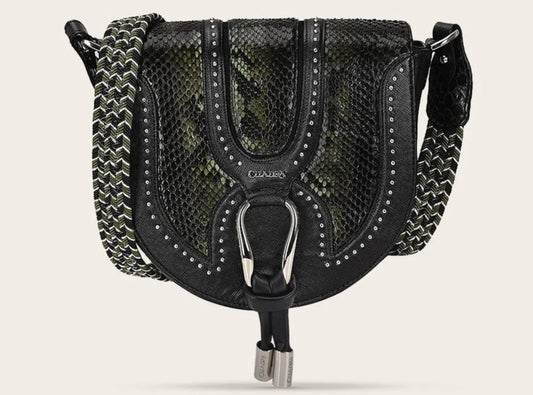 BOD97PH - Cuadra green dress fashion python handbag for women-Kuet.us