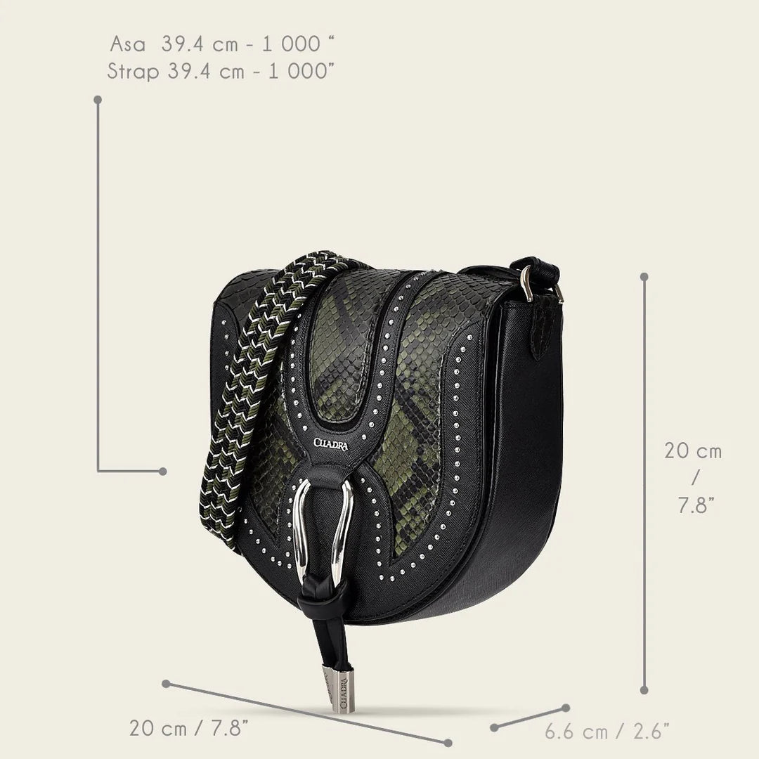 BOD97PH - Cuadra green dress fashion python handbag for women-Kuet.us