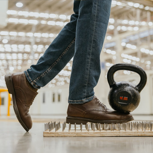 STEEL TOE OXFORD SHOE CAPTAIN BROWN