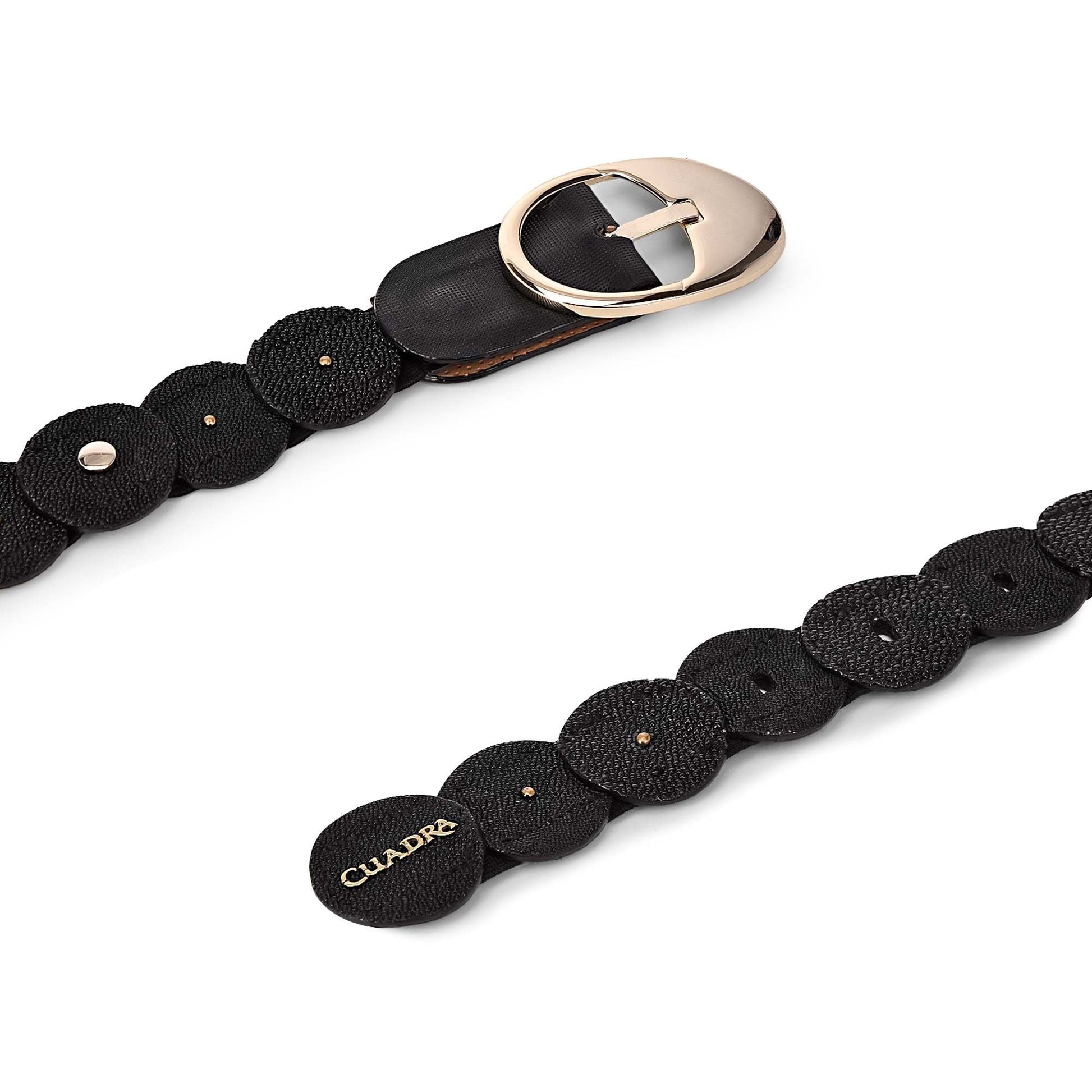 CD962MA - Cuadra black fashion Paris Texas stingray belt for women-CUADRA-Kuet-Cuadra-Boots