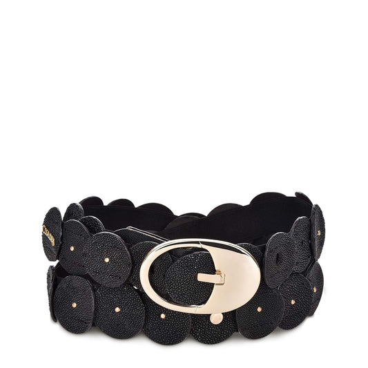 CD962MA - Cuadra black fashion Paris Texas stingray belt for women-Kuet.us