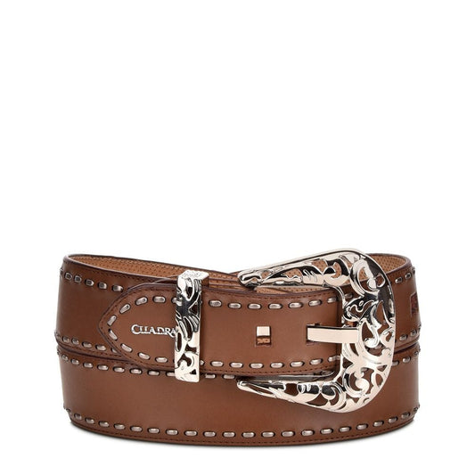 CD974RS - Cuadra honey cowboy Paris Texas leather belt for women-Kuet.us