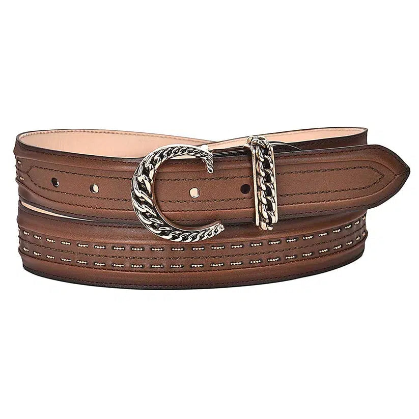 CD984RS - Cuadra honey casual western leather belt for women-Kuet.us