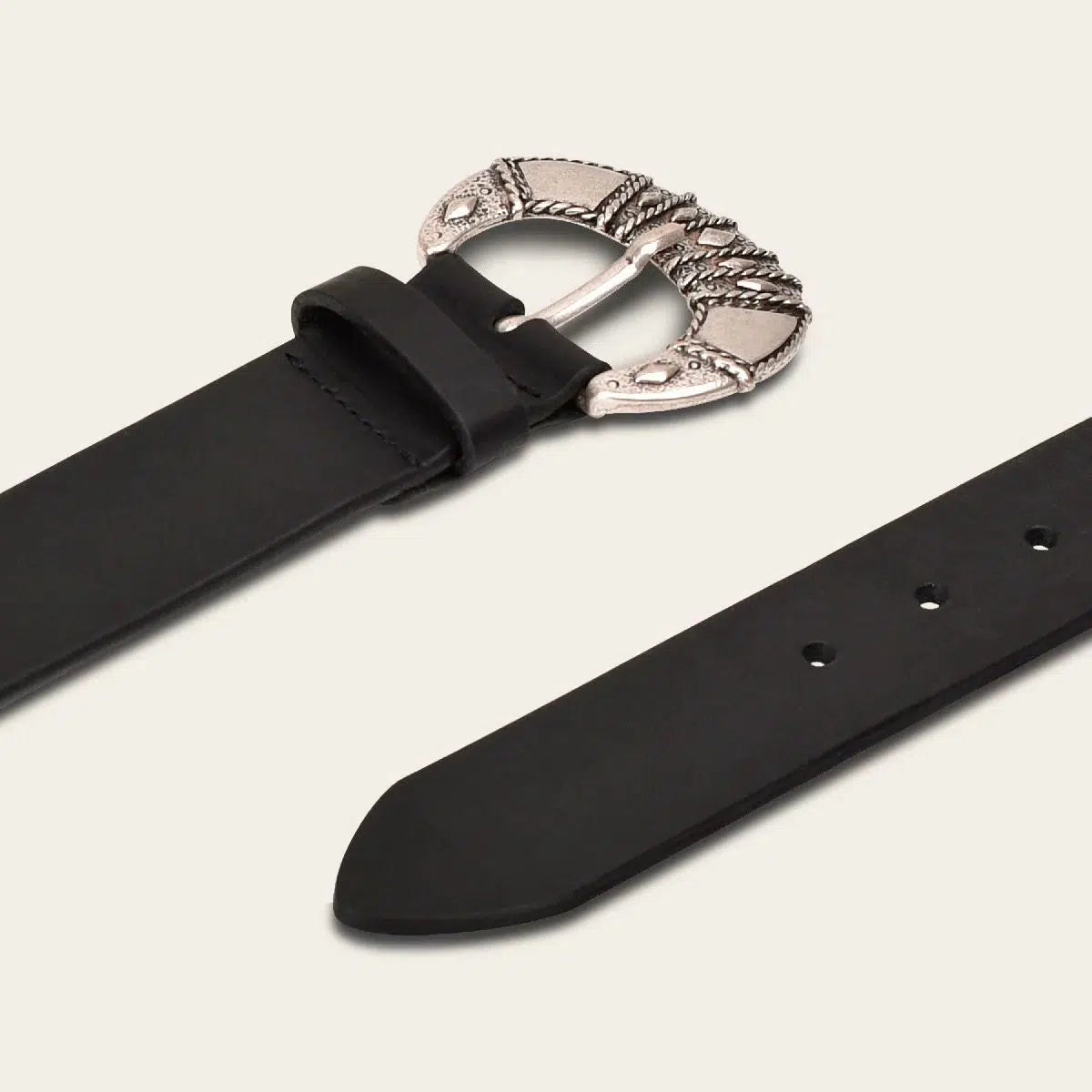 CD9856R - Cuadra black casual western leather belt for women-CUADRA-Kuet-Cuadra-Boots