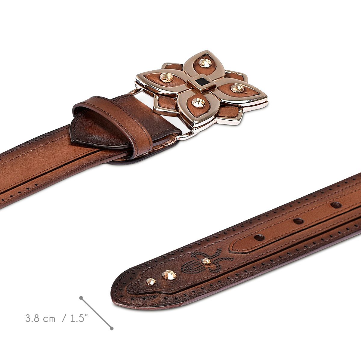 CDA10RS - Cuadra brown casual cowhide belt for woman-CUADRA-Kuet-Cuadra-Boots