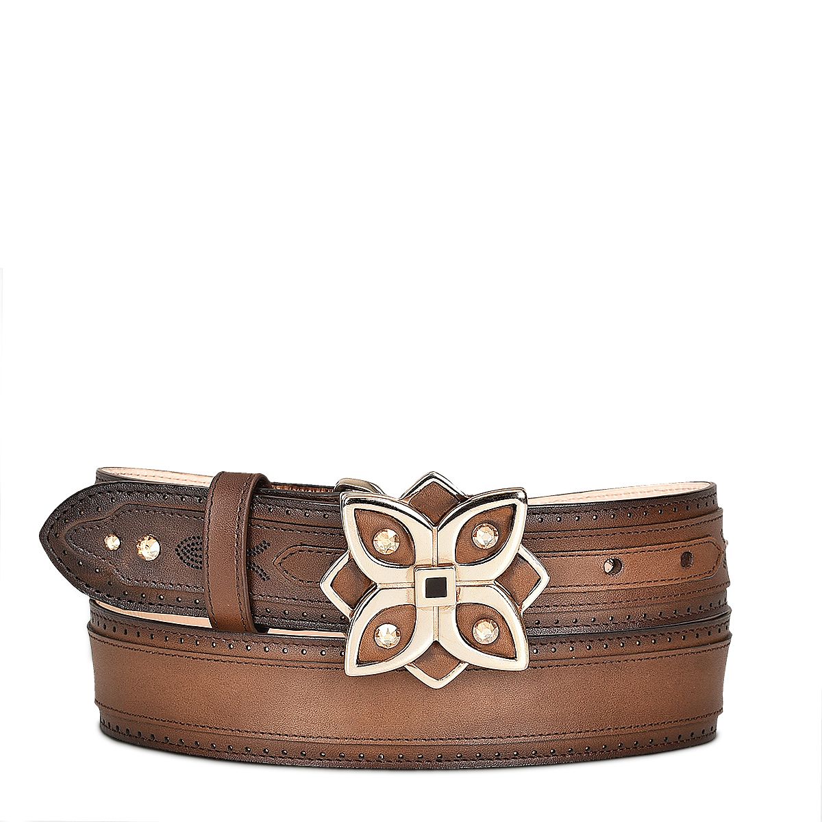 CDA10RS - Cuadra brown casual cowhide belt for woman-CUADRA-Kuet-Cuadra-Boots