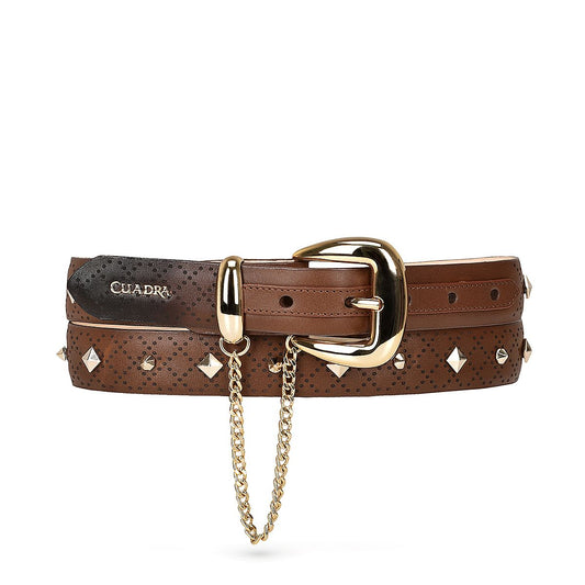 CDA11RS - Cuadra honey casual fashion cowhide belt for woman-Kuet.us