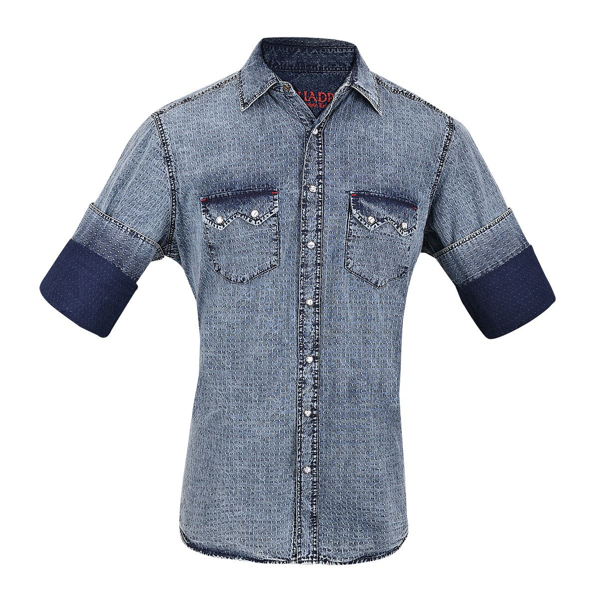 CM00100 - Cuadra blue cowboy fashion cotton shirt for men-Kuet.us