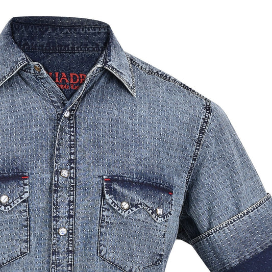 CM00100 - Cuadra blue cowboy fashion cotton shirt for men-Kuet.us