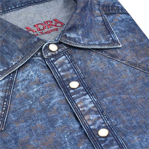CM00103 - Cuadra blue cowboy fashion cotton shirt for men-Kuet.us