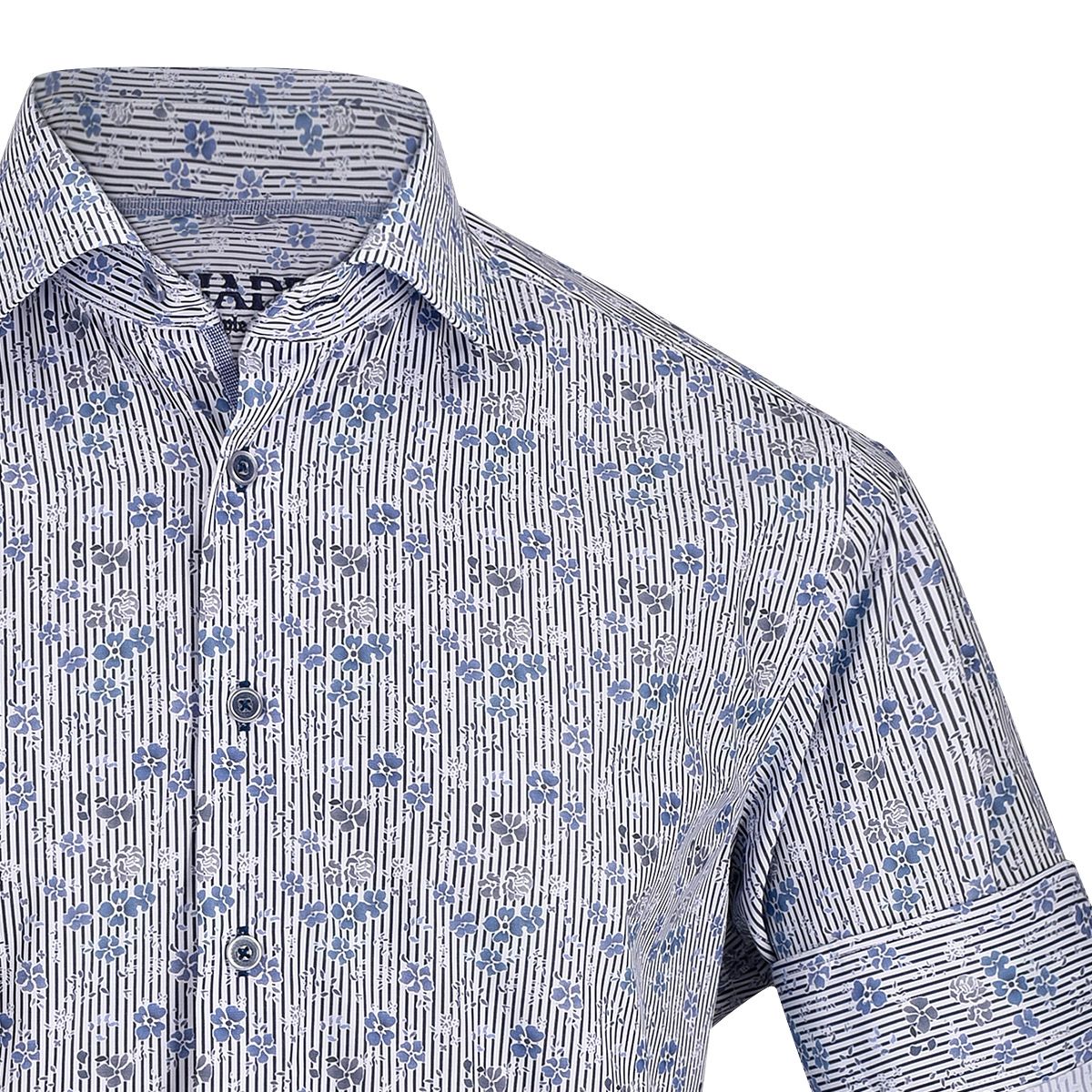 CM00106 - Cuadra blue fashion western long sleeve cotton shirt for men-Kuet.us