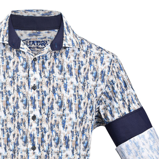 CM00361 - Cuadra multicolor fashion western long sleeve cotton shirt for men-Kuet.us