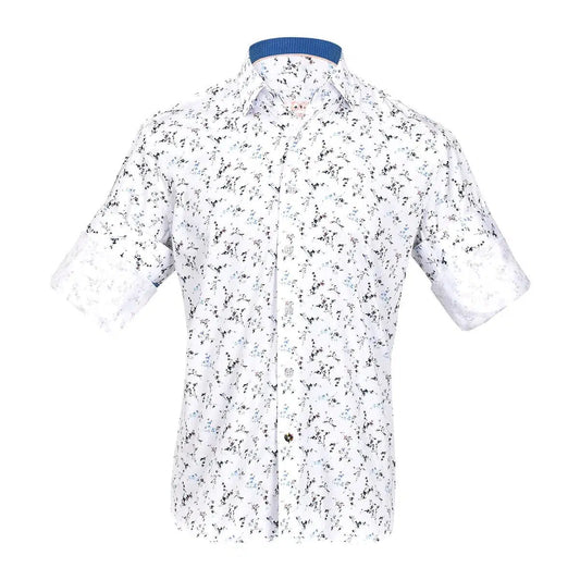 CM04609 - Cuadra white casual fashion short sleeve cotton shirt.-Kuet.us
