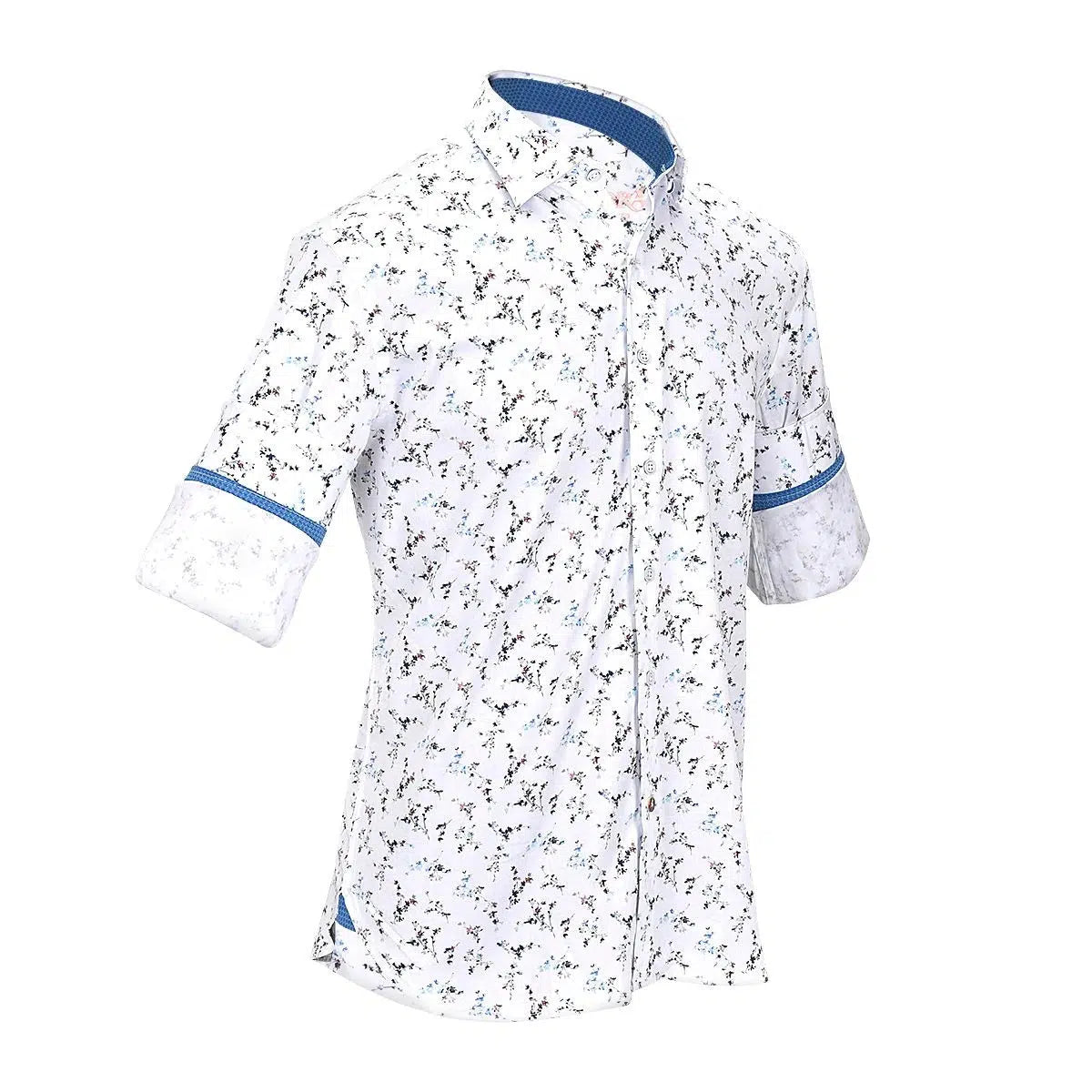 CM04609 - Cuadra white casual fashion short sleeve cotton shirt.-Kuet.us