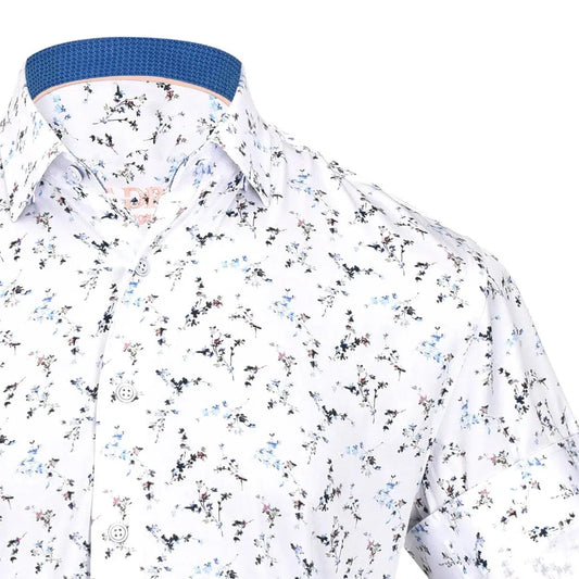 CM04609 - Cuadra white casual fashion short sleeve cotton shirt.-Kuet.us