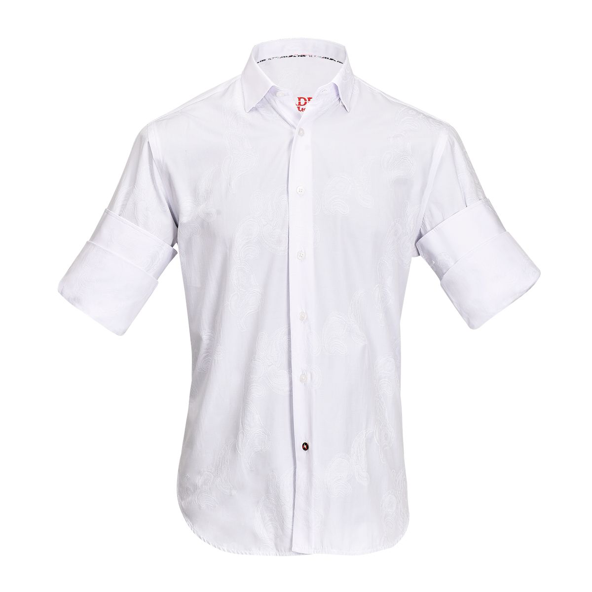 CM04625 - Cuadra white casual dress long sleeve cotton shirt for men-Kuet.us