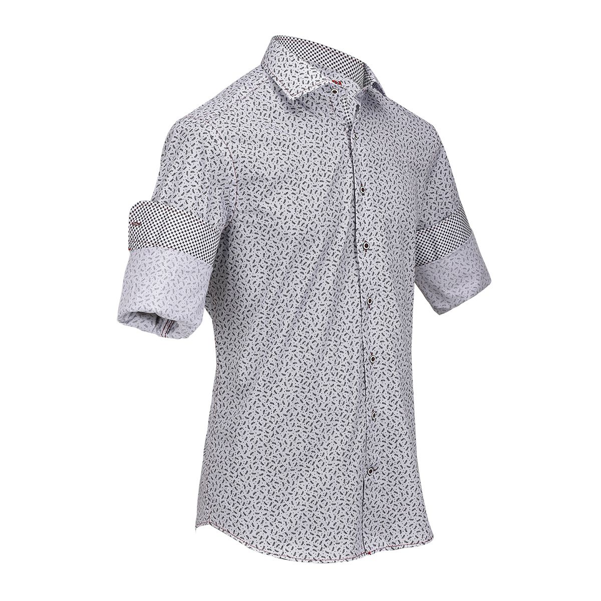 CM0W459 - Cuadra white casual fashion soft cotton abstract shirt for men-Kuet.us