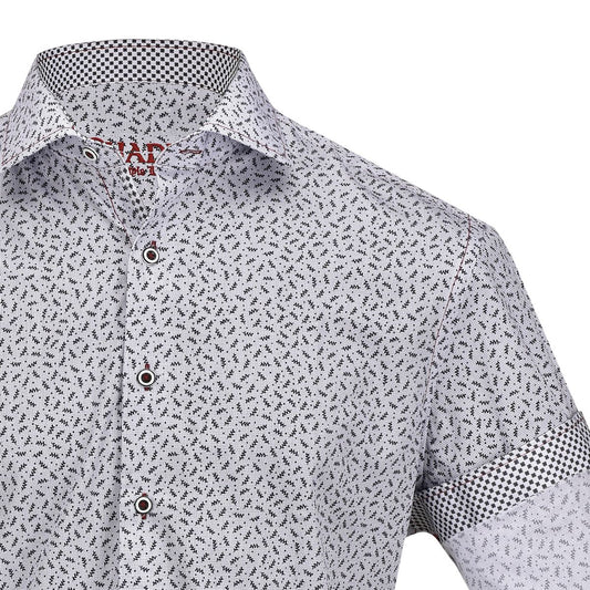 CM0W459 - Cuadra white casual fashion soft cotton abstract shirt for men-Kuet.us
