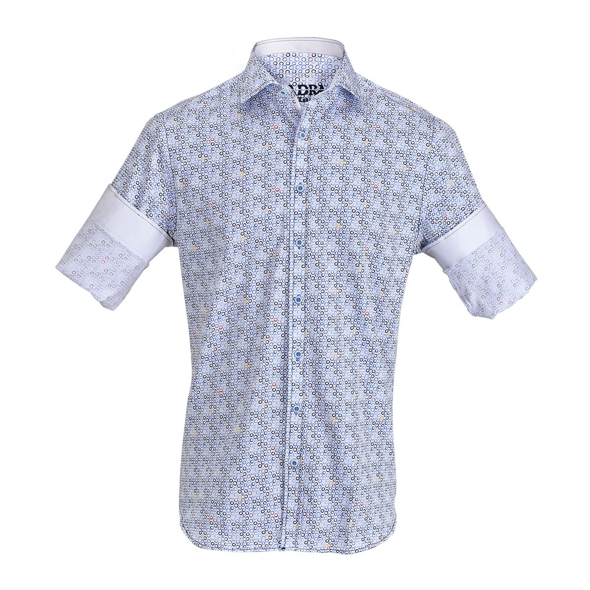 CM0W465 - Cuadra ocean casual fashion circle abstract shirt for men-CUADRA-Kuet-Cuadra-Boots