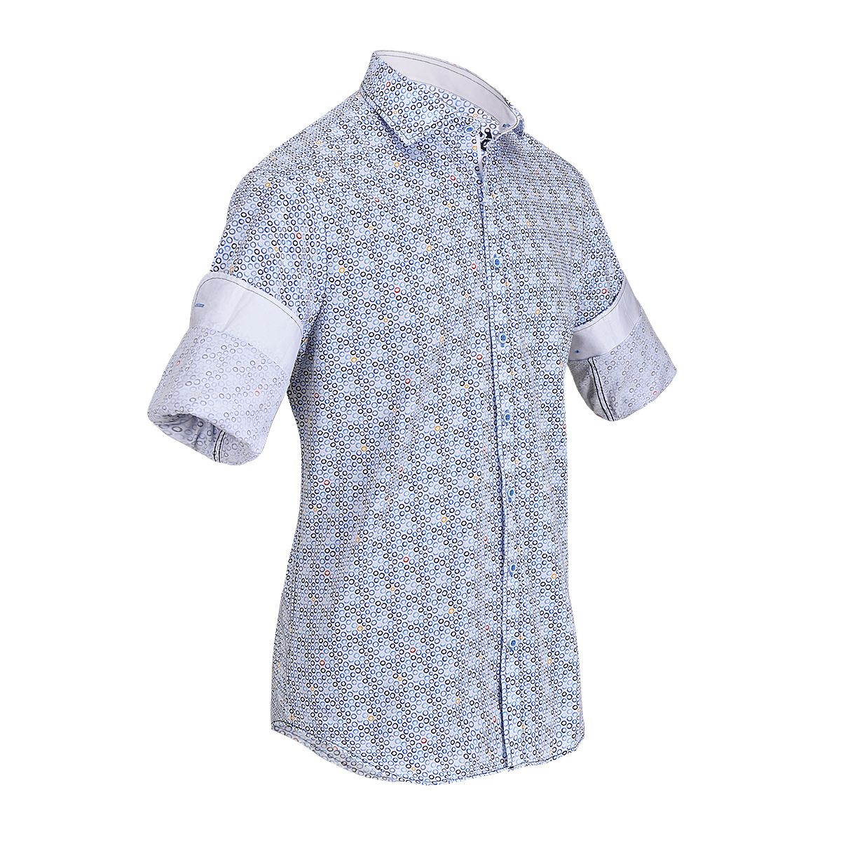 CM0W465 - Cuadra ocean casual fashion circle abstract shirt for men-CUADRA-Kuet-Cuadra-Boots