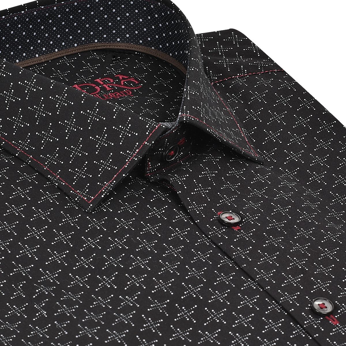 CM0W551 - Cuadra black casual fashion cotton shirt for men-Kuet.us