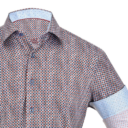 CM0W575 - Cuadra multi-color fashion soft cotton abstract shirt for men-Kuet.us
