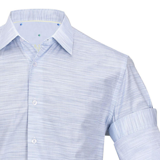 CM11010 - Cuadra blue casual fashion medallion abstract shirt for men-Kuet.us