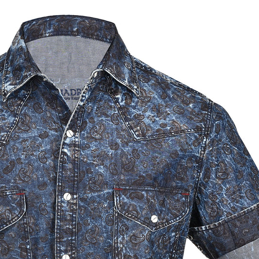 CMRJ108 - Cuadra denim cowboy fashion cotton shirt for men-Kuet.us