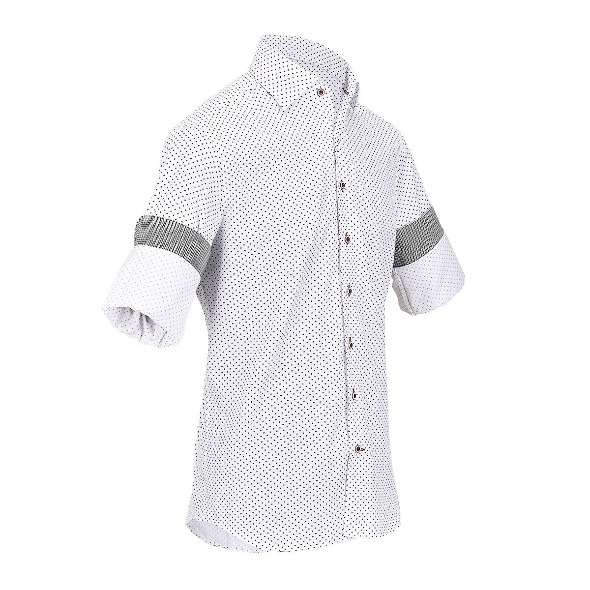 CMW481R - Cuadra white fashion casual cotton fine medallion shirt for men-Kuet.us