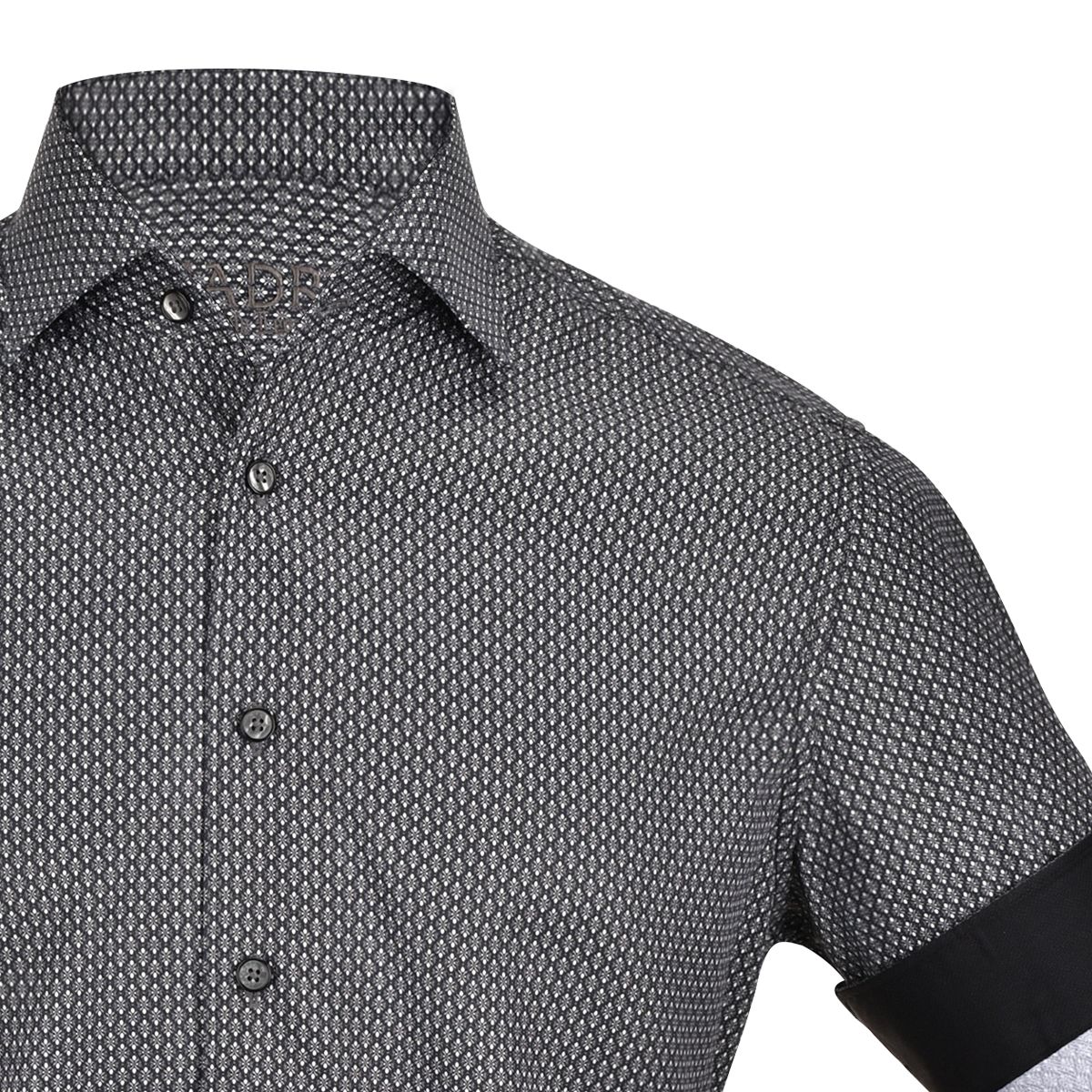CMW555R - Cuadra black casual fashion cotton shirt for men-Kuet.us