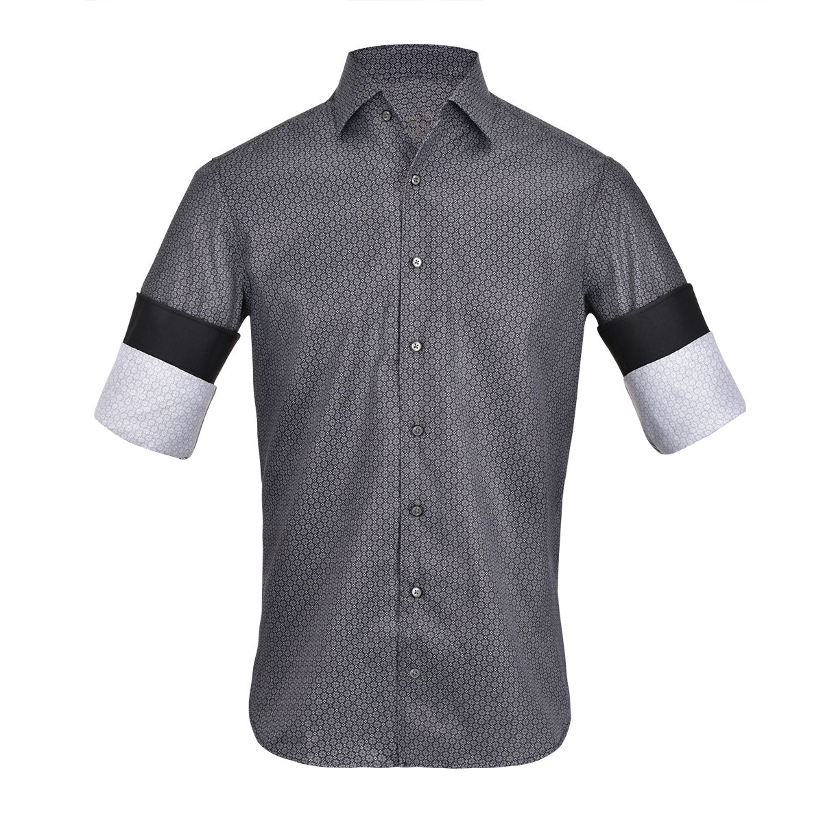 CMW556R - Cuadra black casual fashion cotton shirt for men-Kuet.us